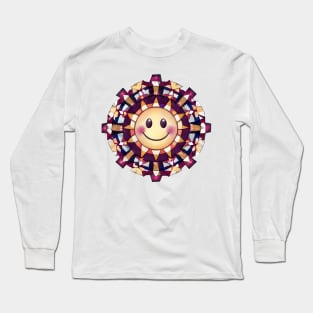 Meditation Smiley Face Long Sleeve T-Shirt